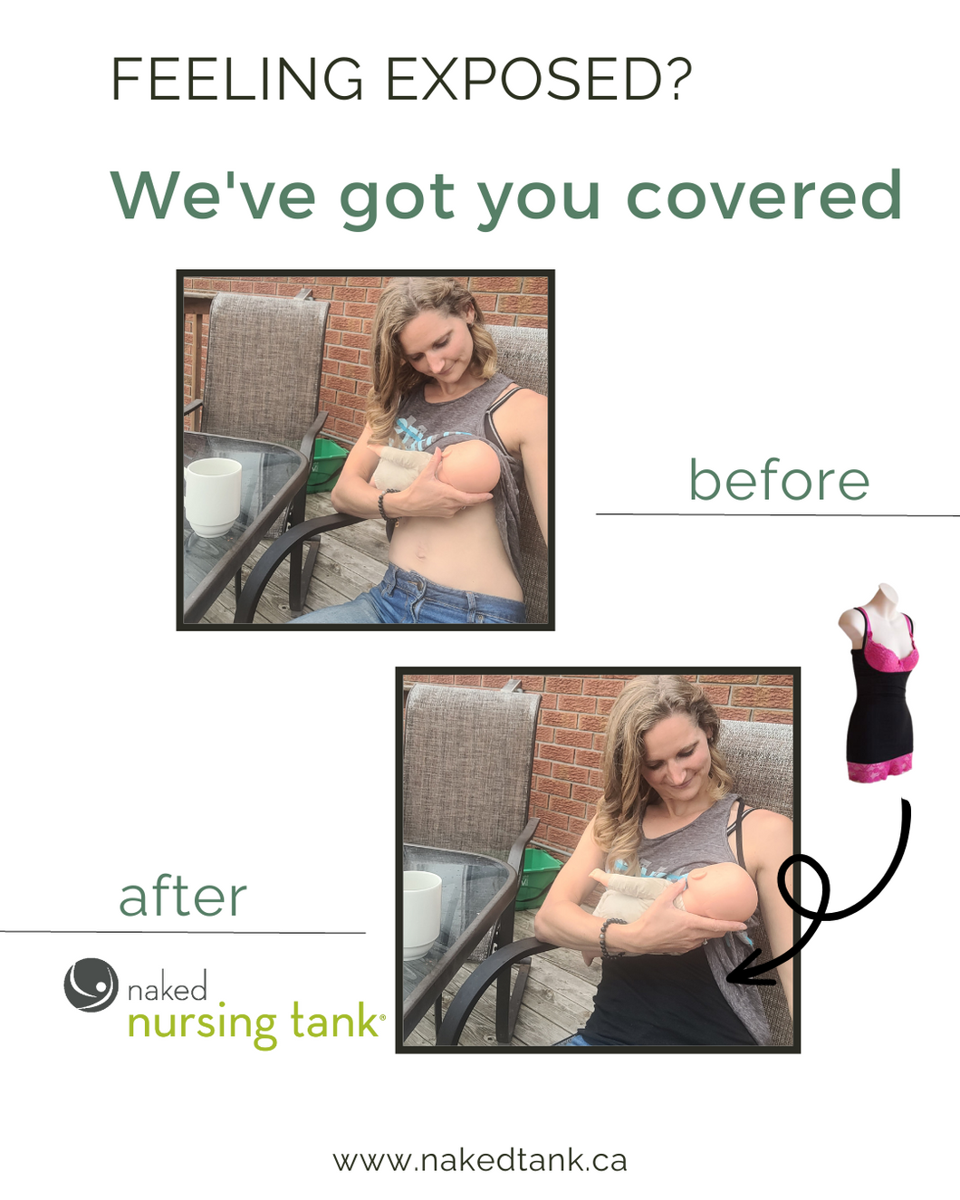 LIKE NEW Luxury Bamboo Naked Nursing Tank