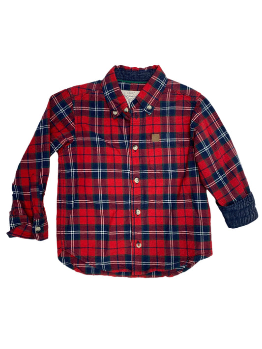 H&M Plaid Long Sleeve Button-Up 18M-2T