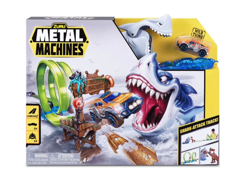 Metal Machines Shark Attack Building Trackset with Mini Racing Car