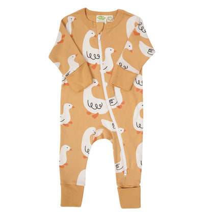 Parade Organic Signature Print '2-Way' Zip Romper
