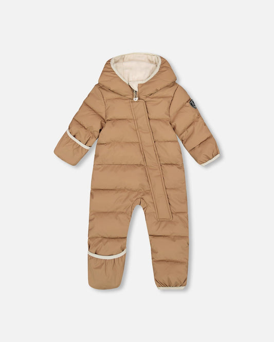 One-Piece Baby Cloud Compressible Snowsuit Designed For Car Seat Chanterelle