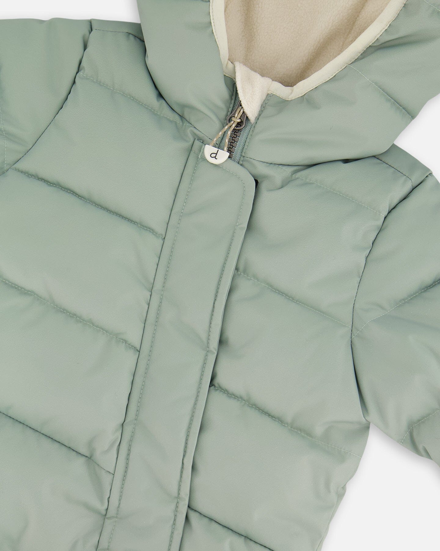 One-Piece Baby Cloud Compressible Snowsuit Designed For Car Seat Sage Green