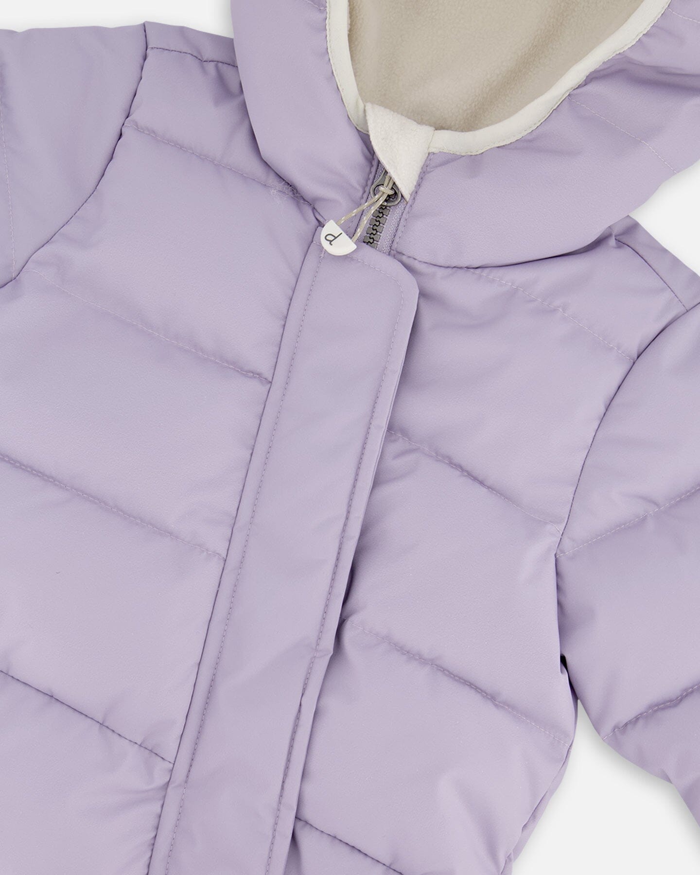 One-Piece Baby Cloud Compressible Snowsuit Designed For Car Seat Purple Gray