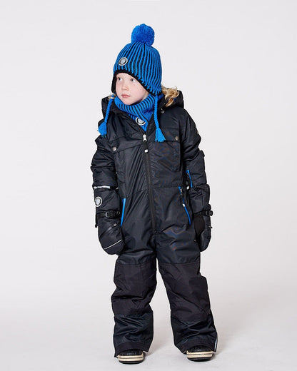 Solid One-Piece Teknik Snowsuit Black