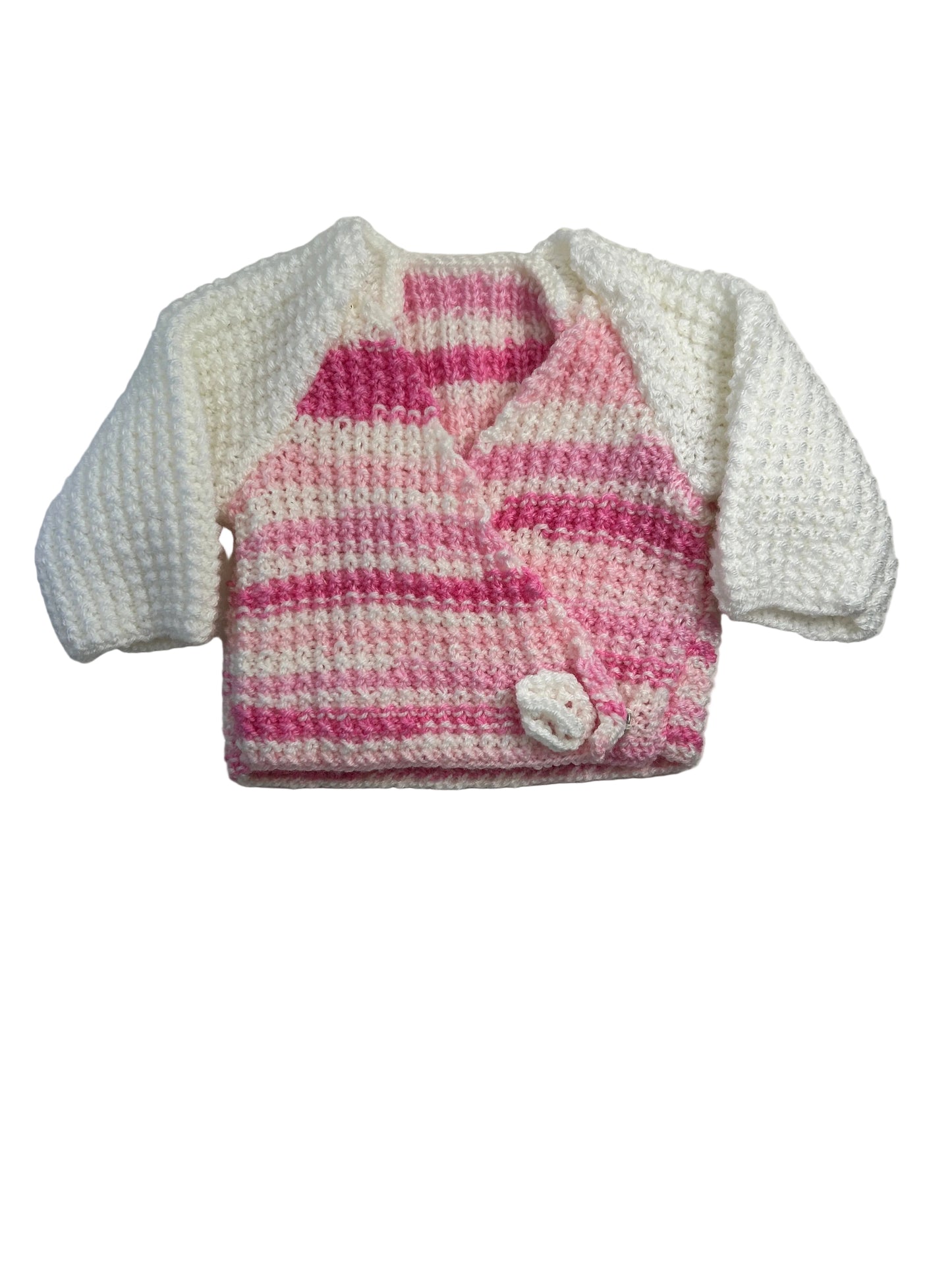 Hand knit wrap Sweater 0-3M