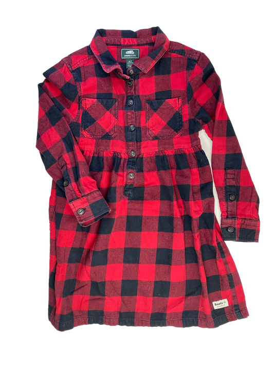 Roots Buffalo Plaid Dress 5-6
