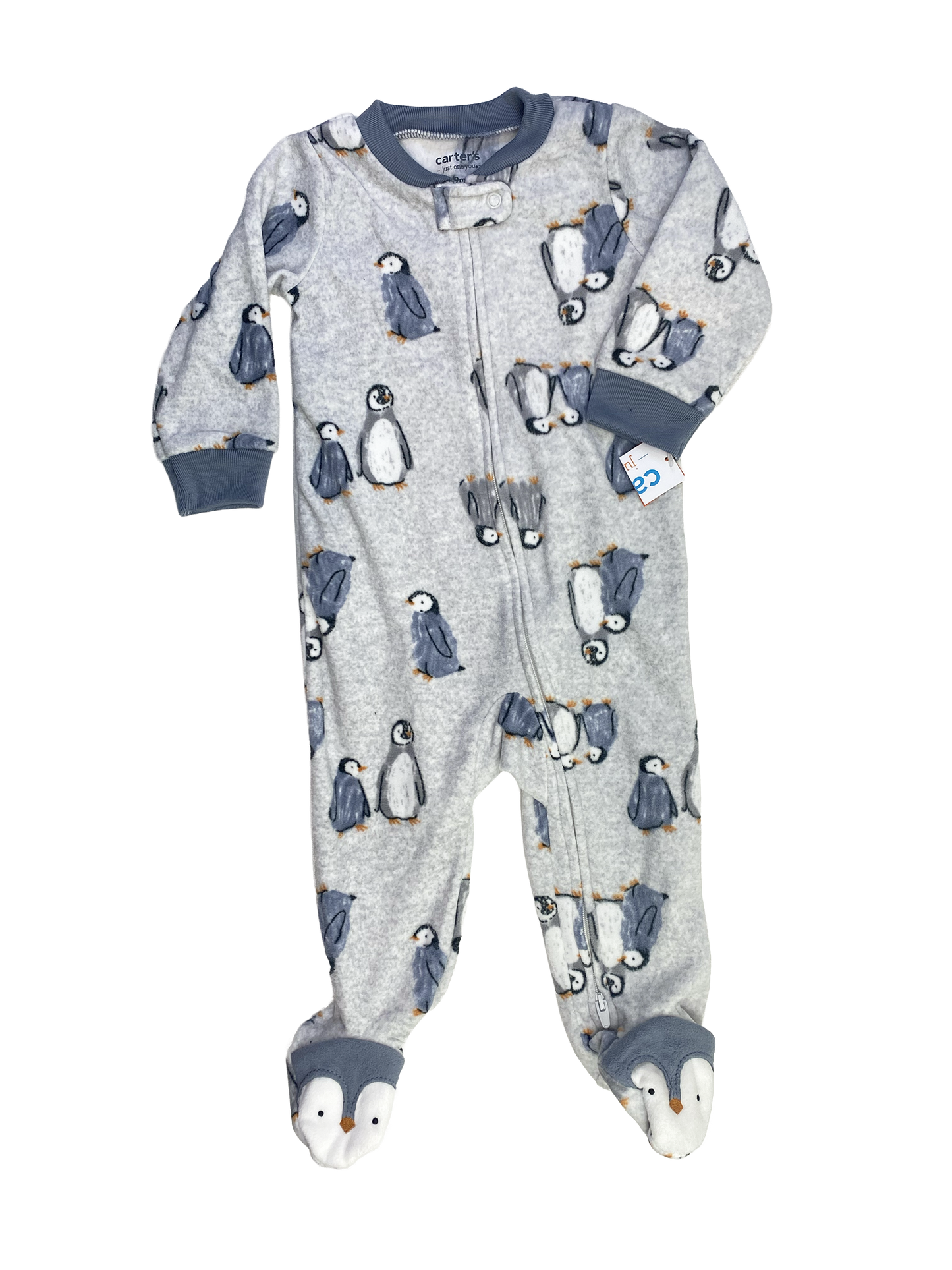 BNWT Carter's Fleece Sleeper - Penguins 9M