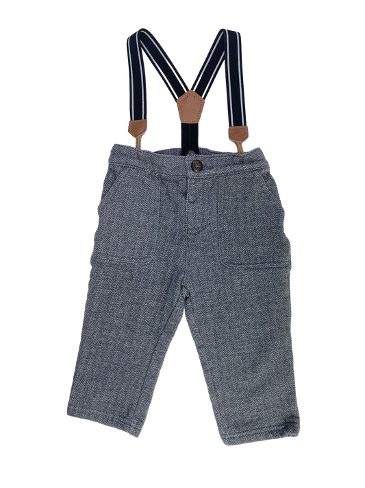 Joe Fresh Suspender Pants 12-18M