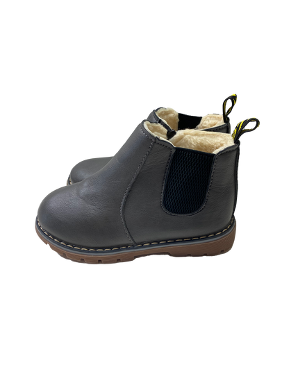 Grey Sherpa Lined Ankle Boots 12K