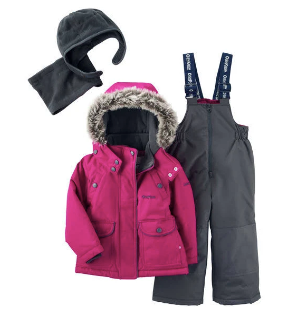 OshKosh 2-Piece Snowsuit with Microfleece Hat & Neck Warmer 18M