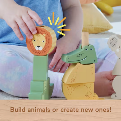 Fisher-Price Wooden Stack & Sort Animals 12M+