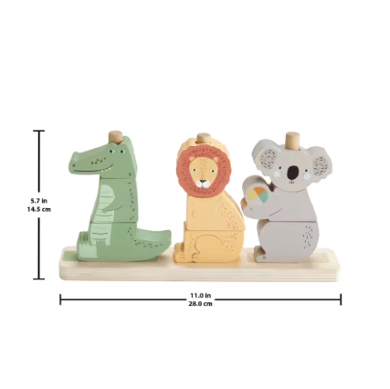 Fisher-Price Wooden Stack & Sort Animals 12M+