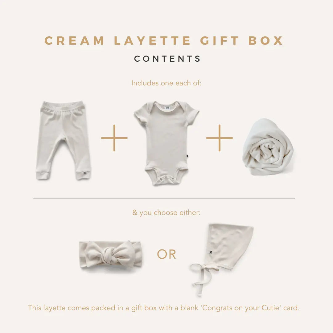 Cream Newborn Bamboo Layette Gift Box