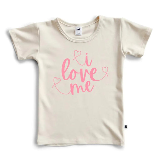 'Self Love' Cream Bamboo Slim Fit T-Shirt