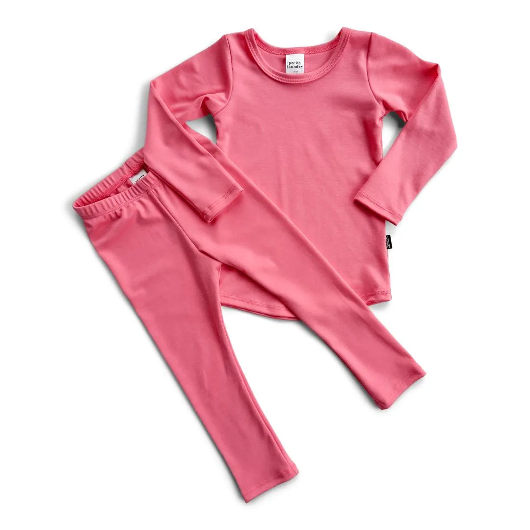 Pretty Laundry Flamingo Pink Bamboo PJ 2-Piece Set