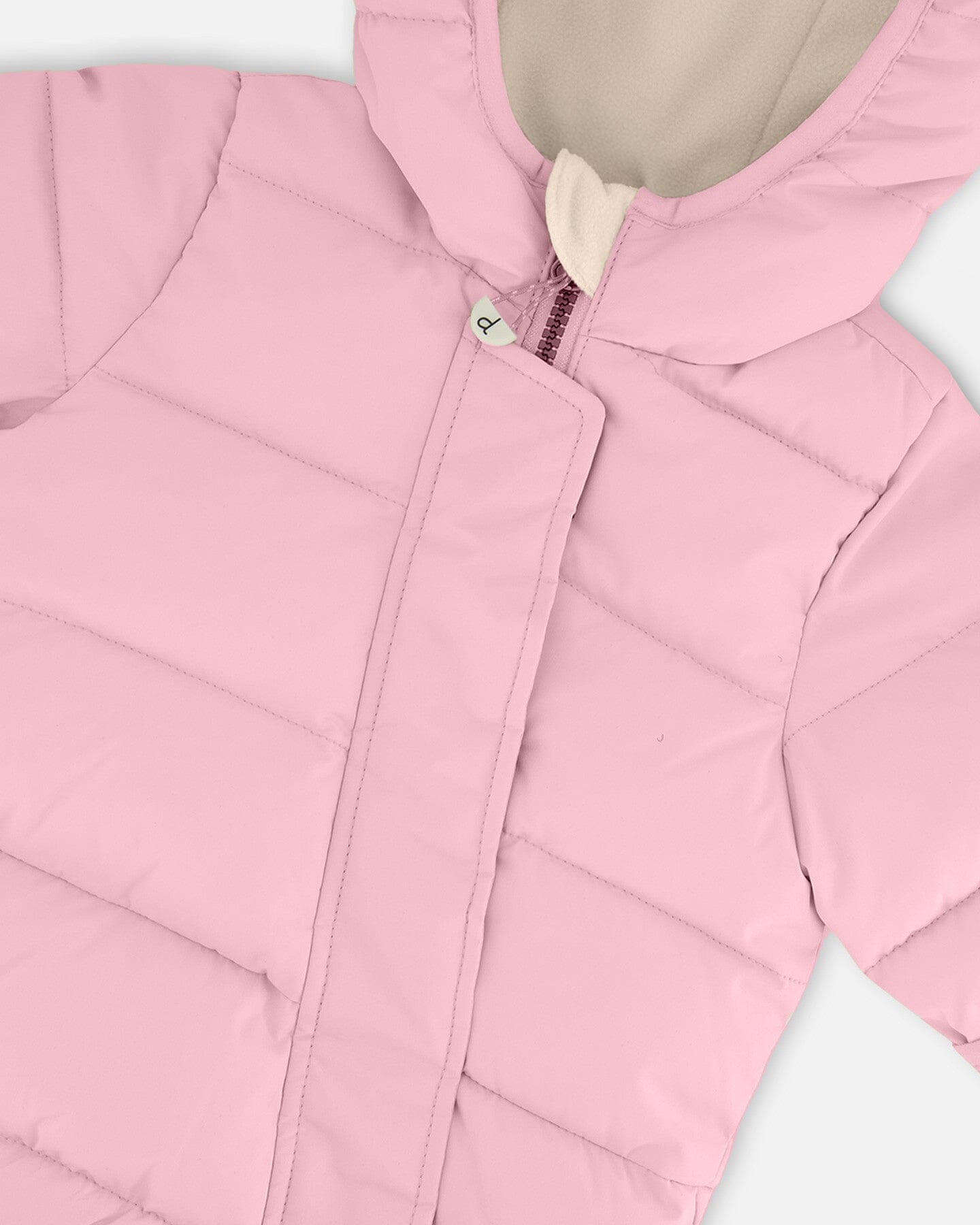 One-Piece Baby Cloud Compressible Snowsuit Designed For Car Seat Pink