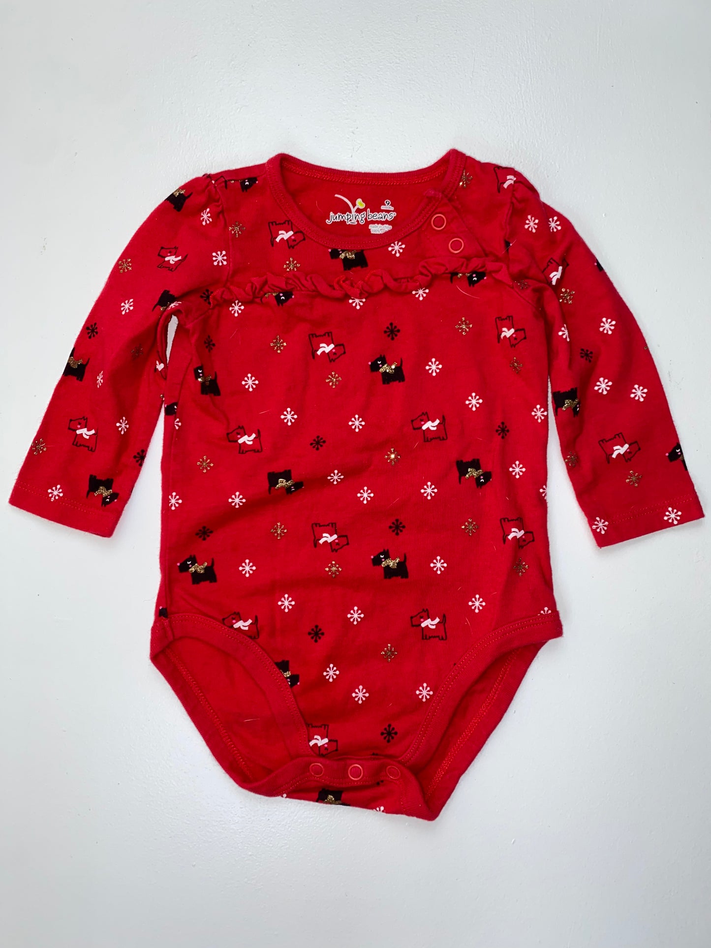 Jumping Beans Red Onesie 9M