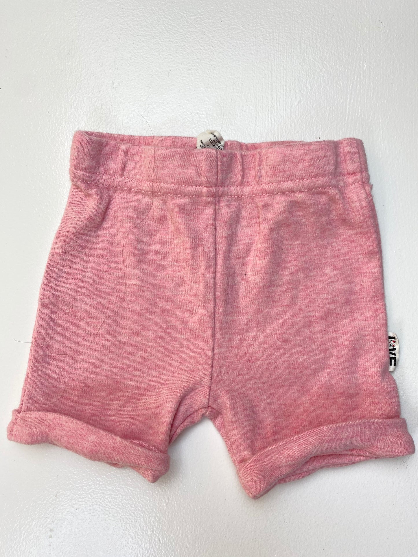 Love Ellen Pink Shorts 3-6M