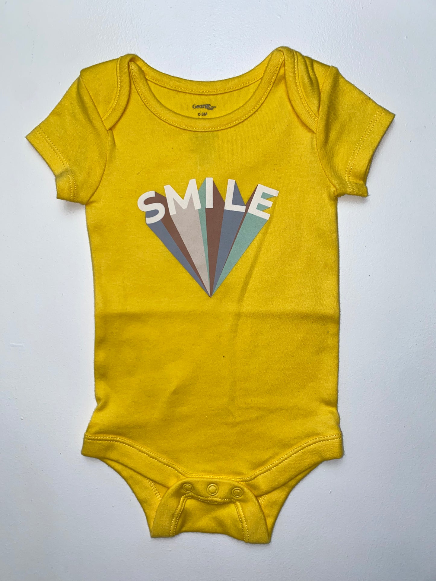 George Yellow "Smile" Onesie 0-3M