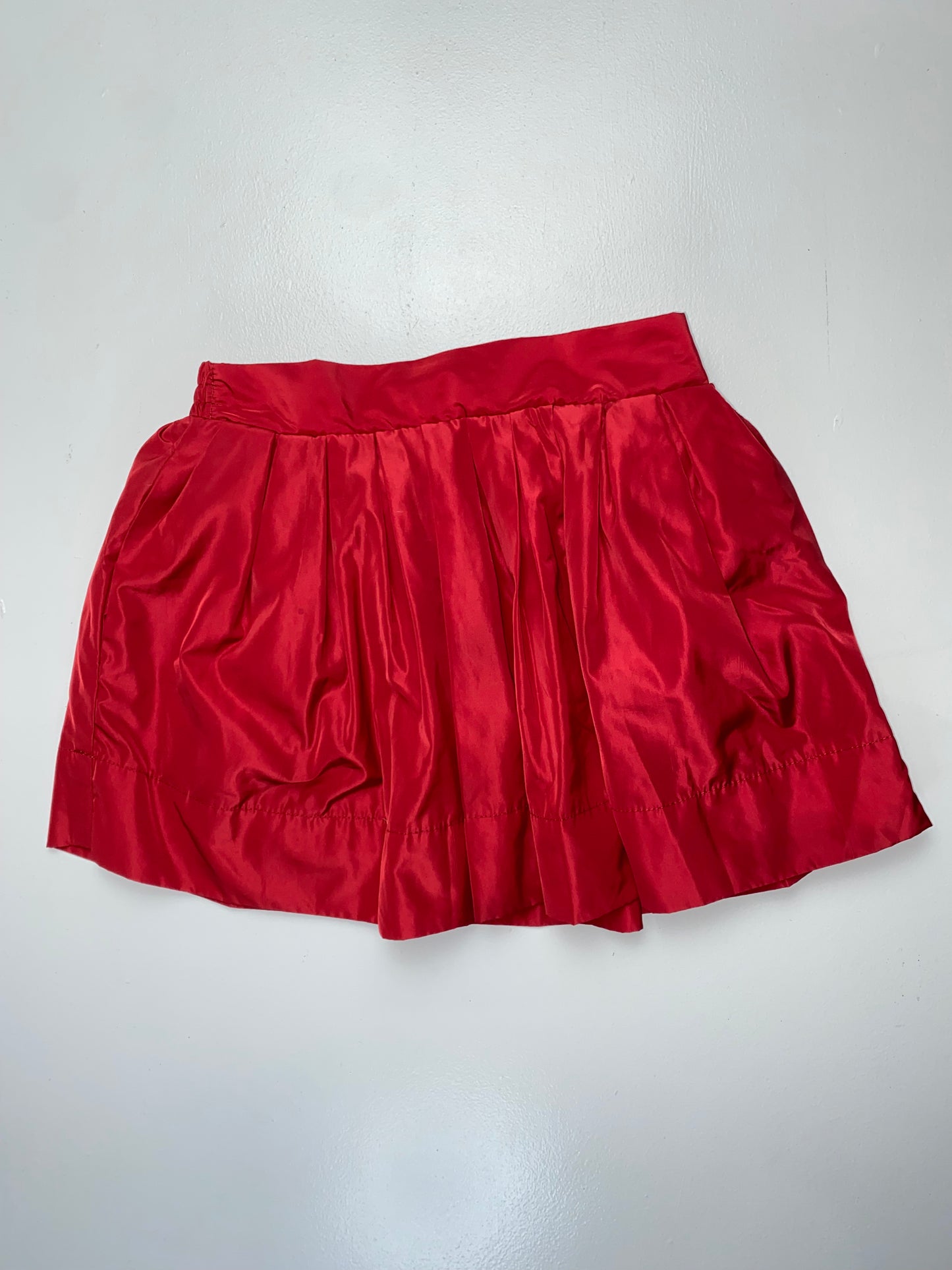 Joe Fresh Red Satin Skirt S(6)
