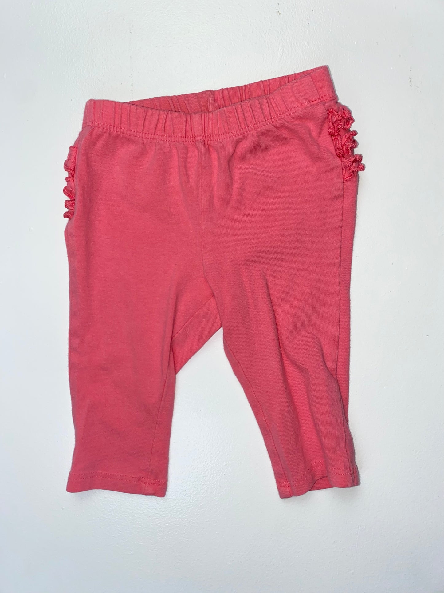 Old Navy Pink Pull-On Pants with Frilly Bum 3-6M