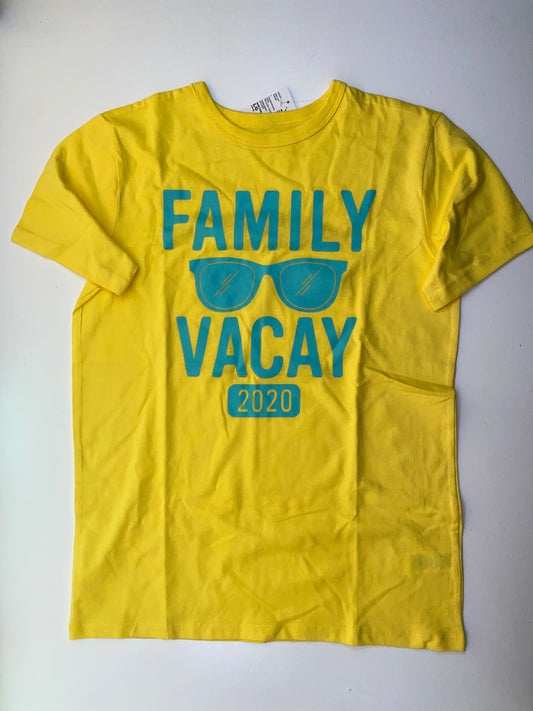 The Children's Place Yellow T-Shirt "Family Vacay" 10-12