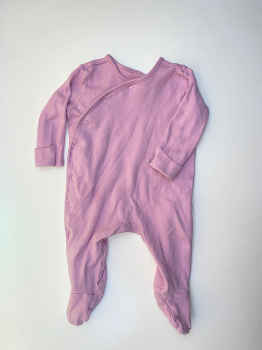 George Mauve Kimono Footed Sleeper 3-6M