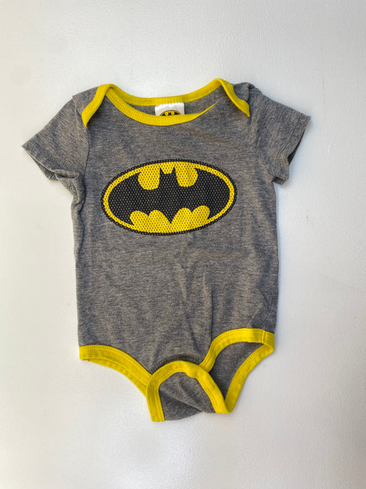 Batman Grey Onesie with Batman Logo 6-12M