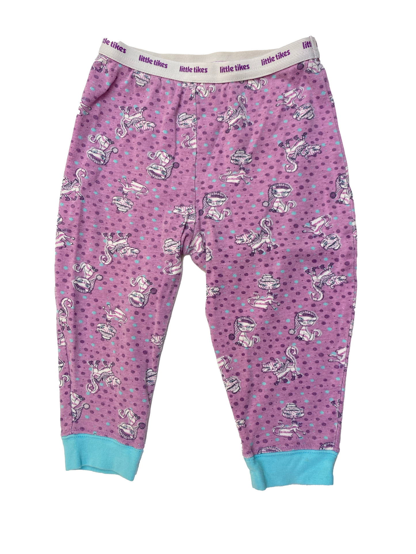 Little Tikes Purple PJ Pants with Cats 12-18M