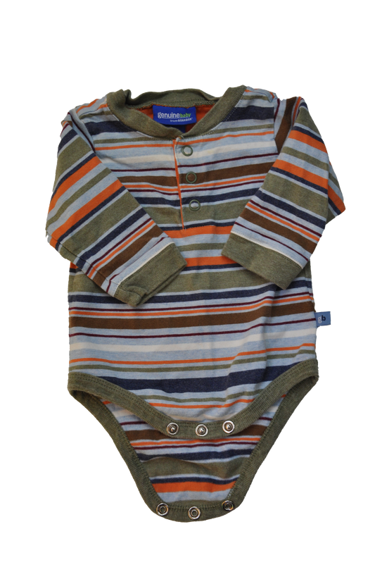 OshKosh Striped Long Sleeve Onesie 6M