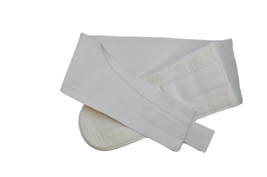 White Velcro Belly Band OS