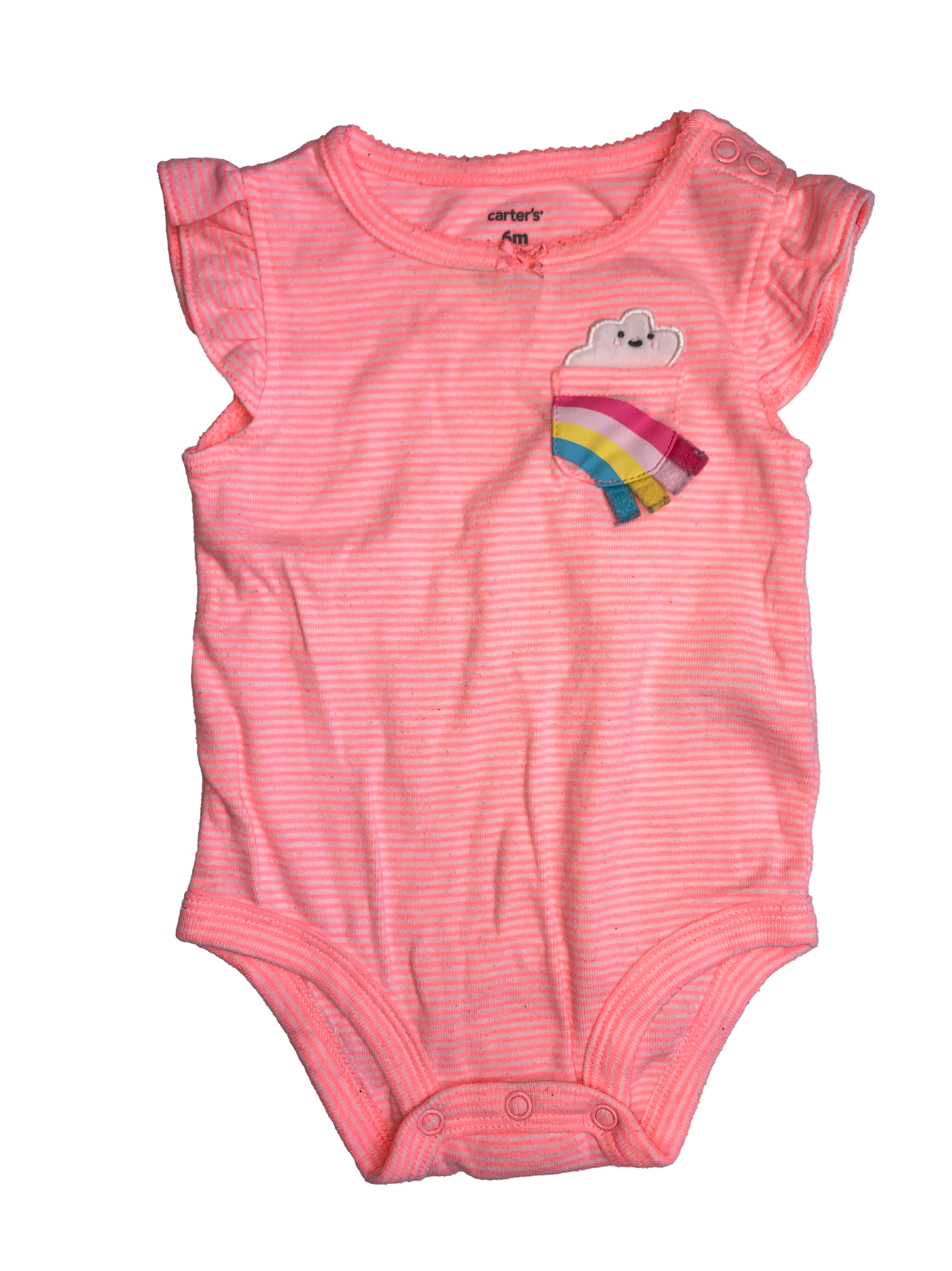 Pink store striped onesie