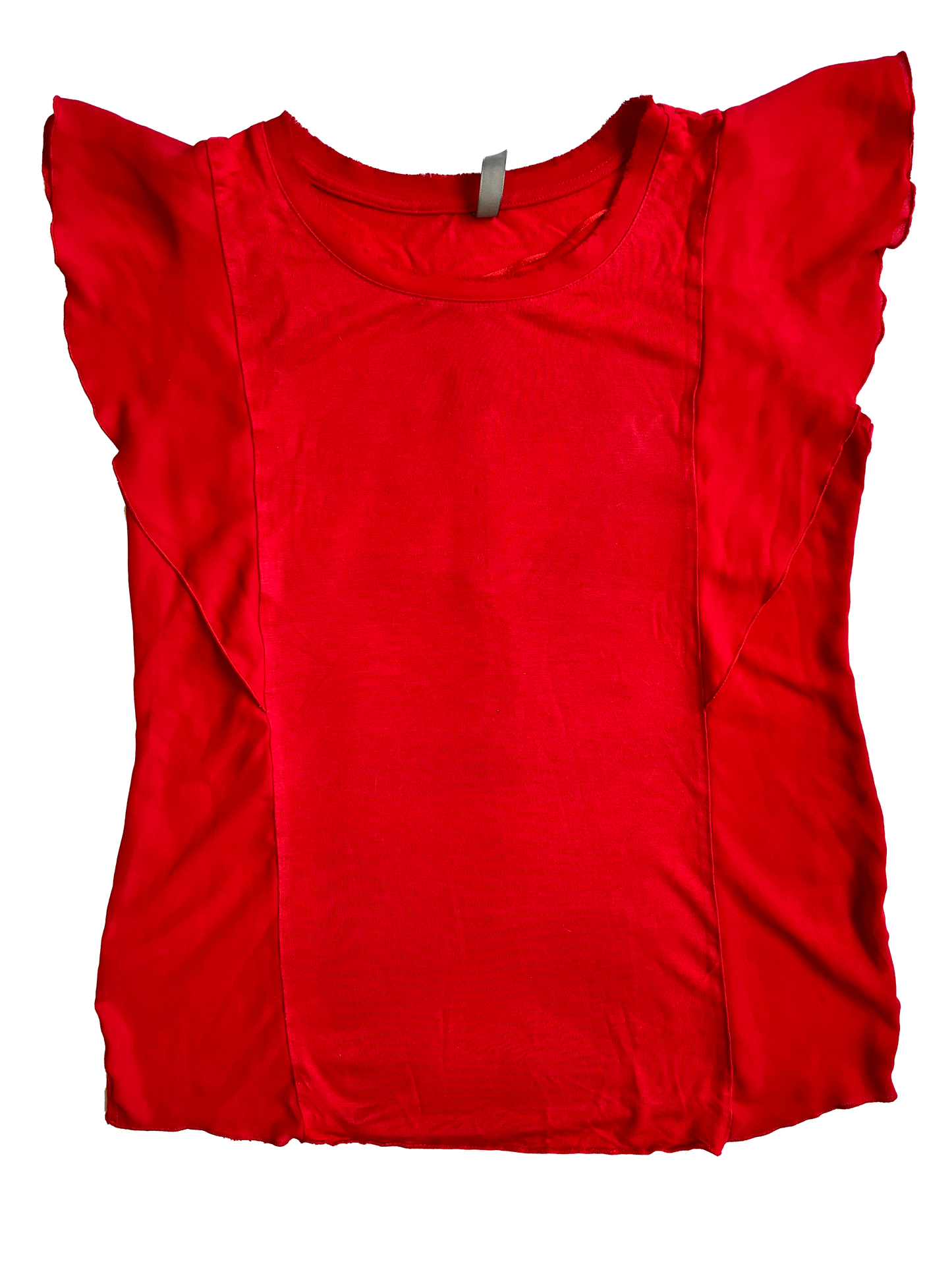 Thyme Red Maternity Top with Flutter Sleeves XS