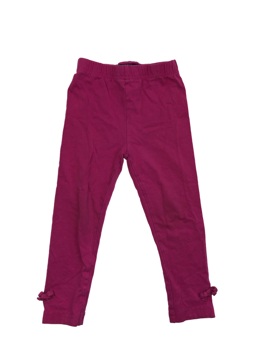 Cherokee Pink Leggings with Ankle Bows 2-3T