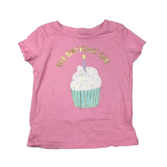 George Pink T-Shirt "The Birthday Girl" & Cupcake 2T