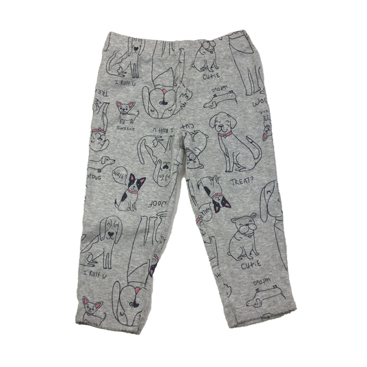 Carter's Grey Pull-On Pants with Dogs 18M