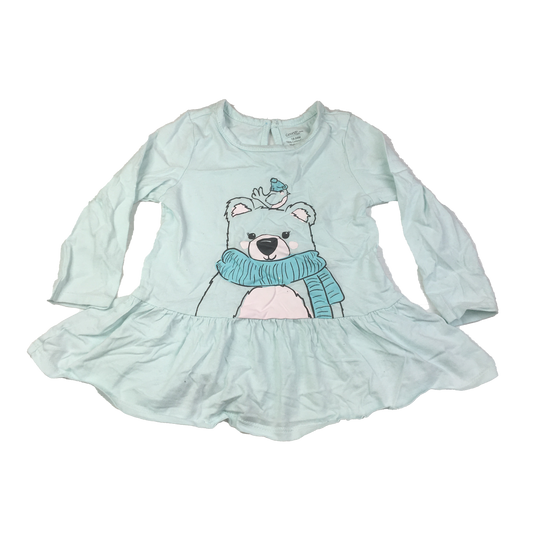 George Turquoise Long Sleeve with Bird & Bear 18-24M