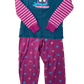 Pekkle Blue & Pink Long Sleeve Shirt with Owl Applique 7-8