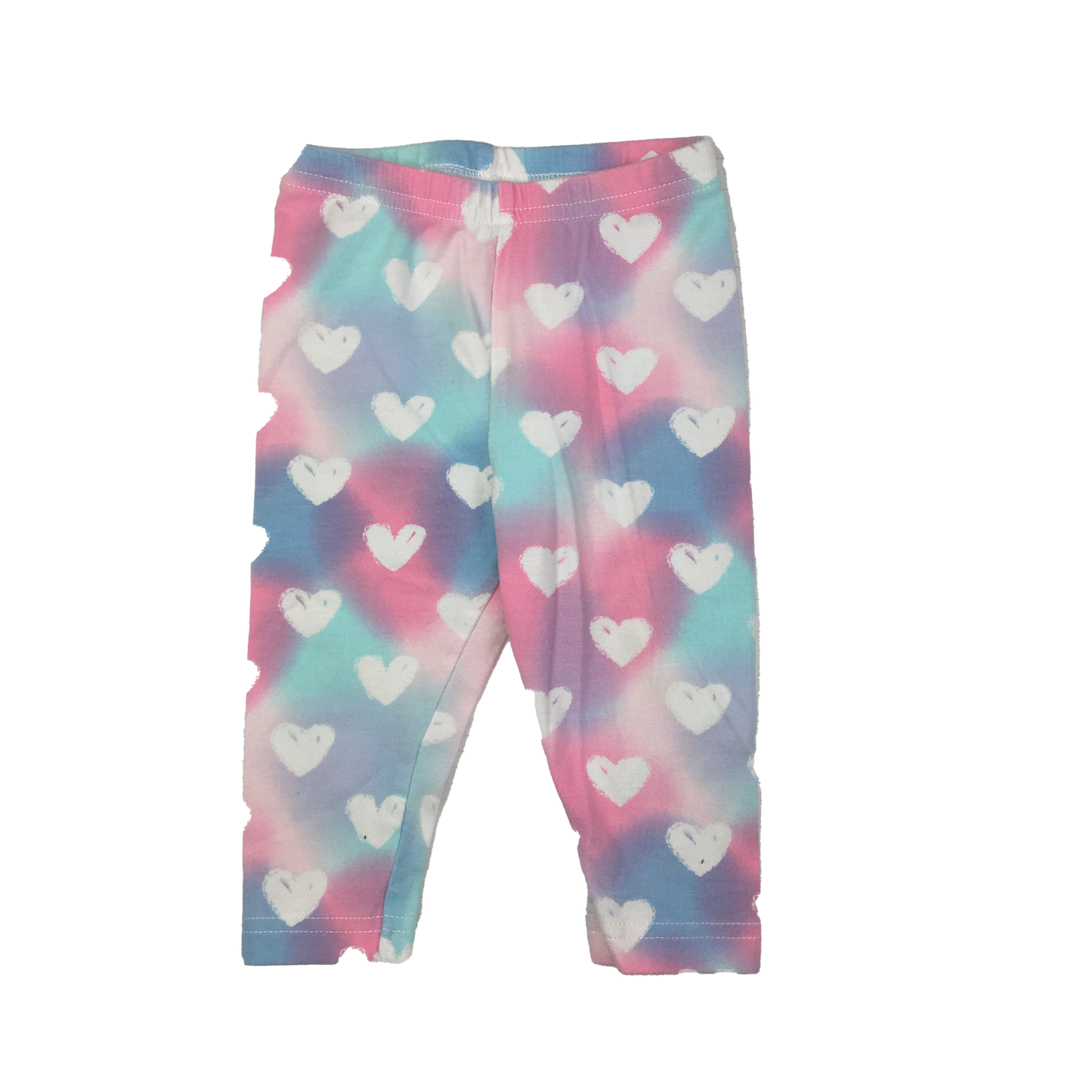 Carter's Pink & Blue Leggings with Hearts 9M