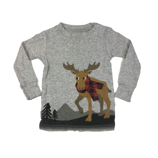 Child of Mine Grey Long Sleeve with Moose 12M