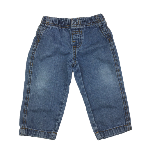 Carter's Straight Leg Dark Wash Pull-On Jeans 12M