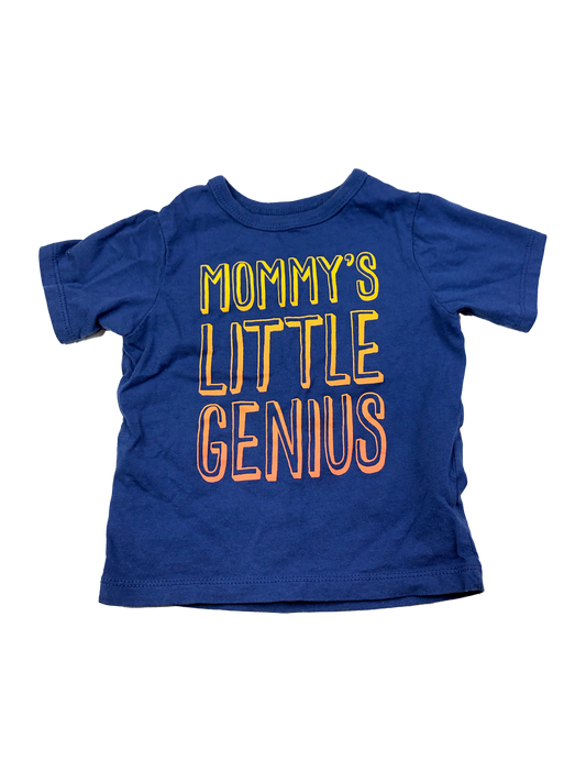 The Children's Place Blue T-Shirt "Mommy's Little Genius" 12-18M