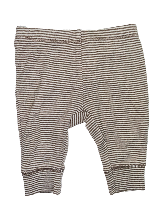 Carter's Brown & White Striped Pull-On Pants 3M