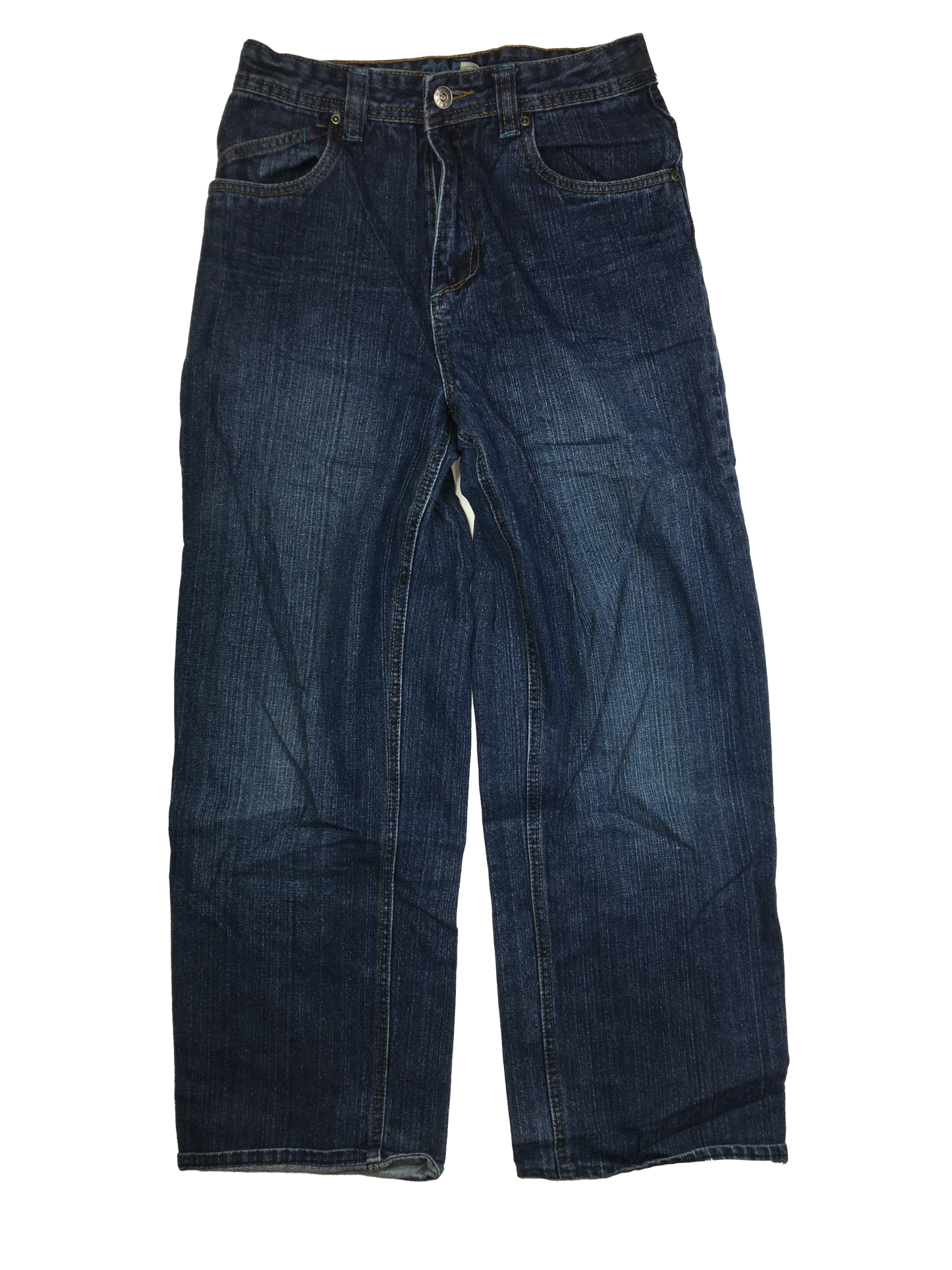 725 Wide Leg Dark Wash Jeans with Embroidered Pockets 16