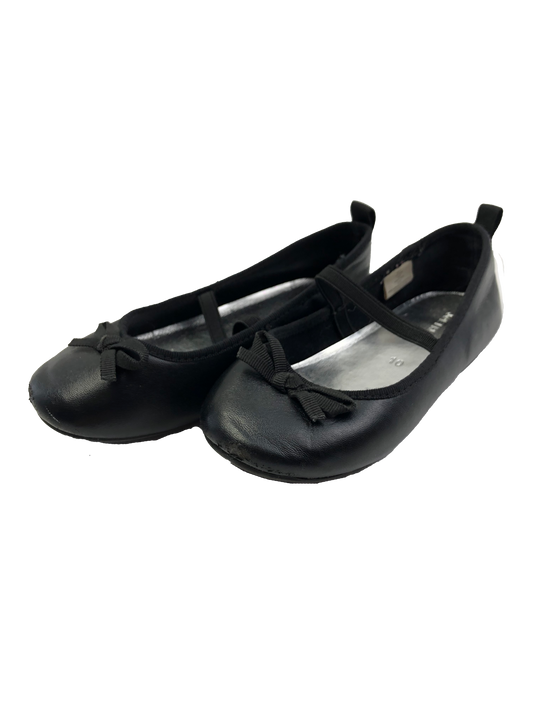 Black Flats with Bow 10