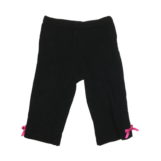 Chick Pea Black Pull-On Pants with Ruffle Bum 6-9M