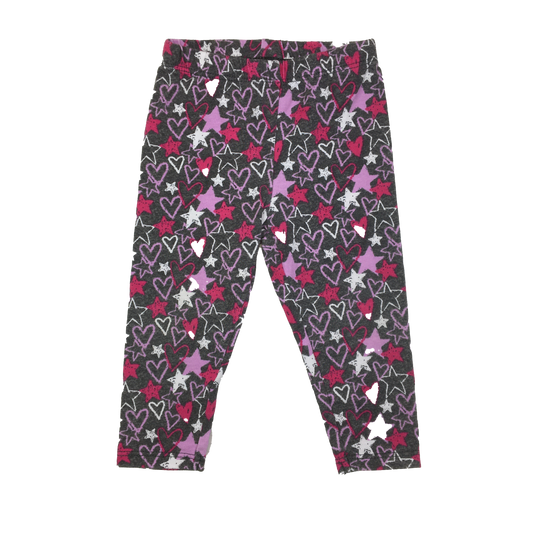 Koala Baby Grey Leggings with Stars & Hearts 6-9M