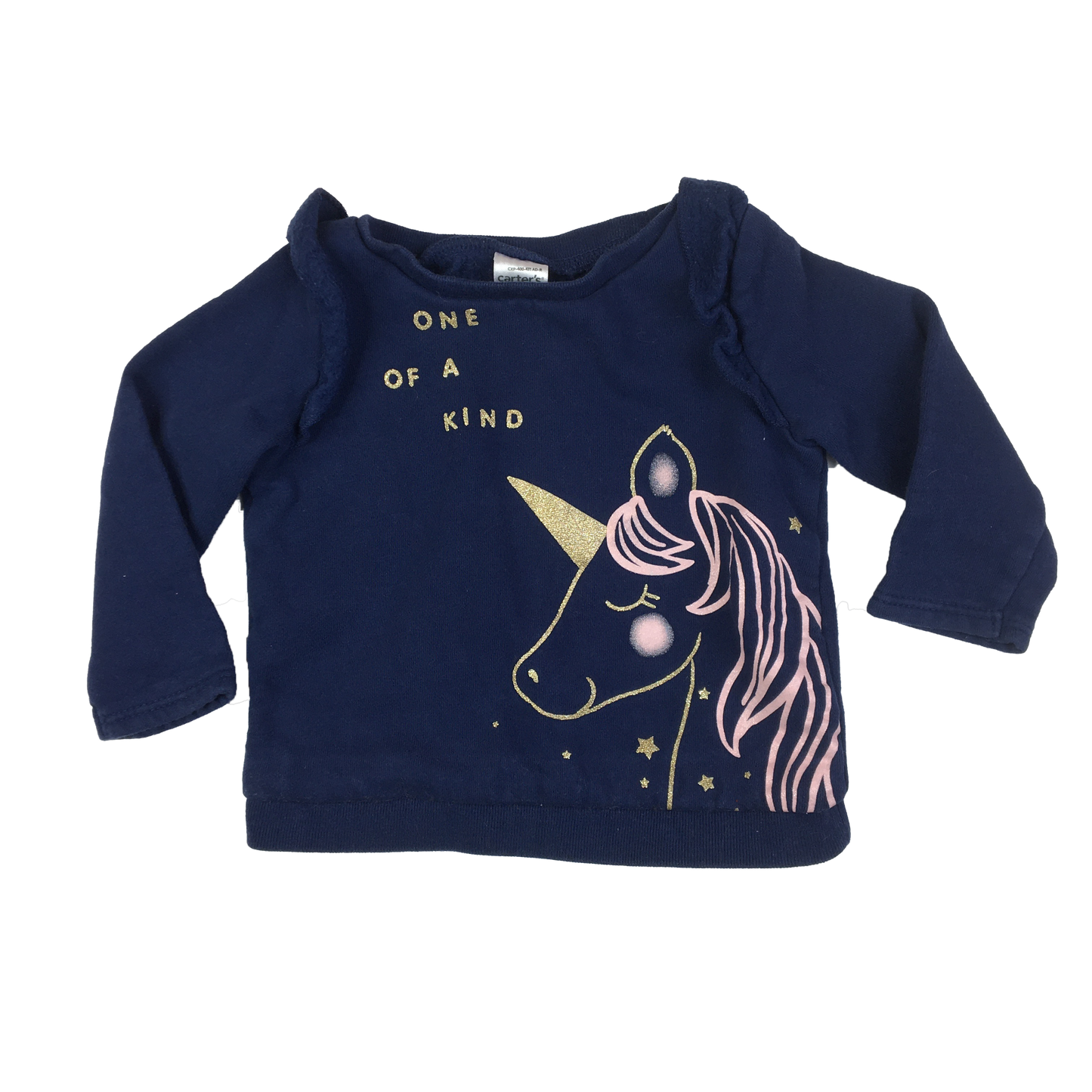 Carter's Navy Pull-Over Sweater with Unicorn 12M