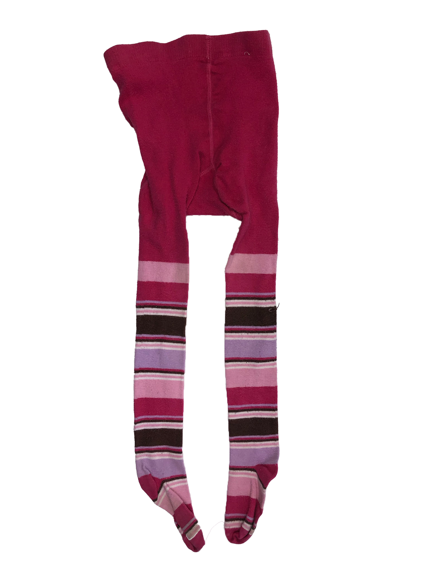 Roots Pink & Brown Striped Tights 4-6