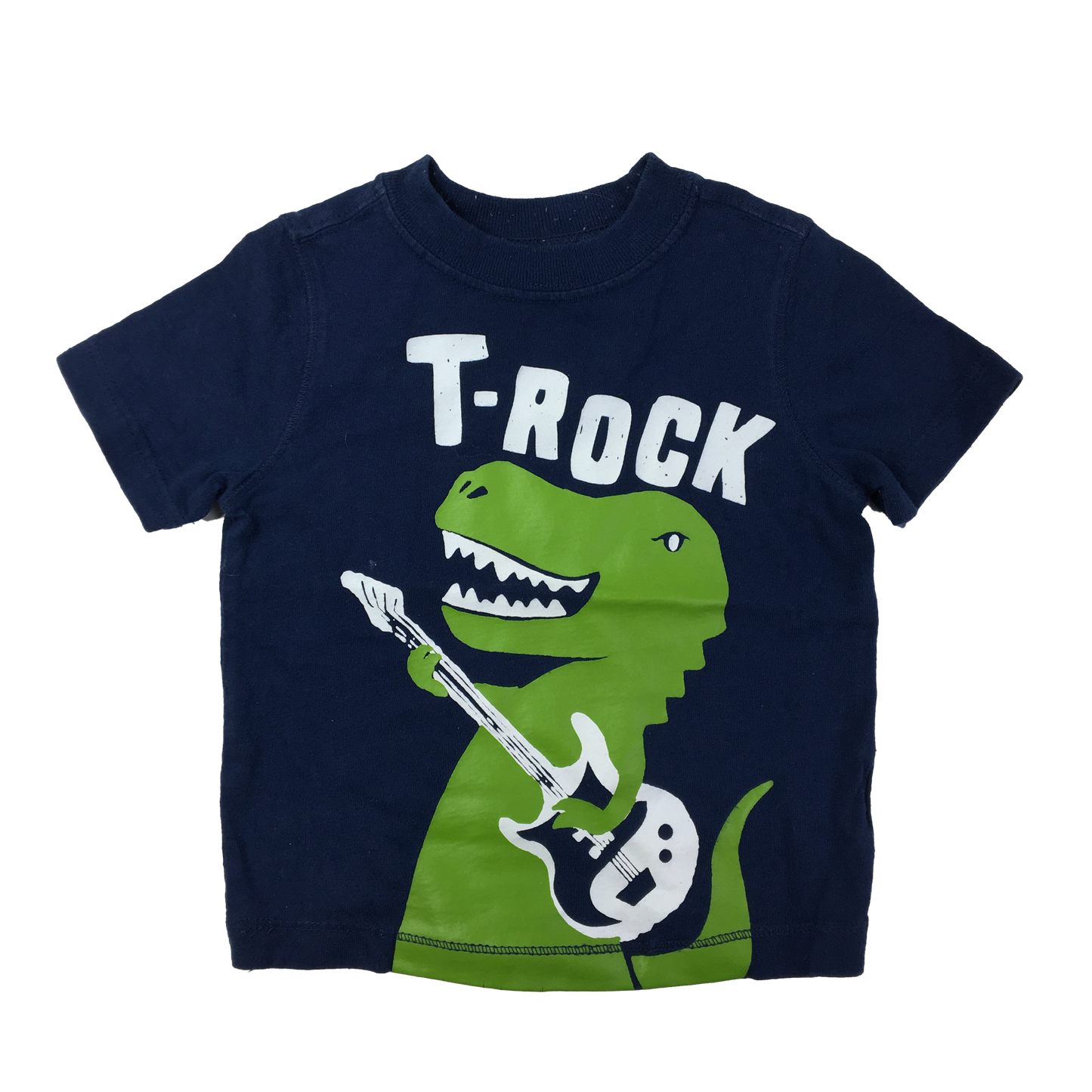 Old Navy, Navy Blue T-Shirt with Green Dinosaur 12-18M